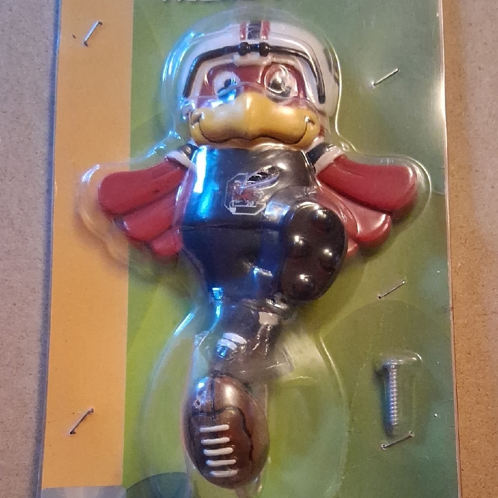 Gamecocks Mascot Wall Hook with Football Design